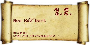 Noe Róbert névjegykártya