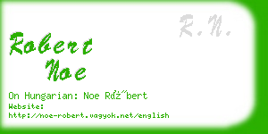 robert noe business card